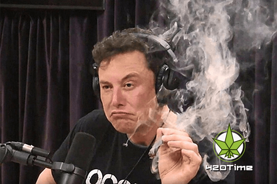 Илон Маск курит косяк